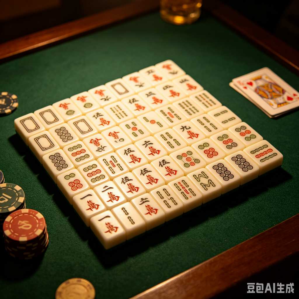 bamboo wood mahjong set